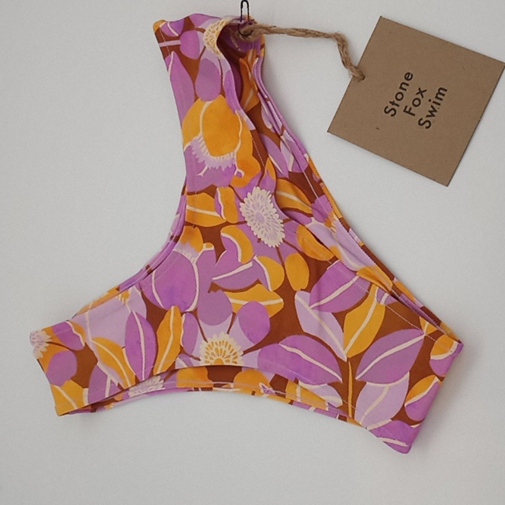 Stone Fox Swim Nola Bikini Bottom Retro Bloom Print XS